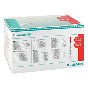 OMNICAN Insulinspr.0,5 ml U40 m.Kan.0,30x8 mm ein.