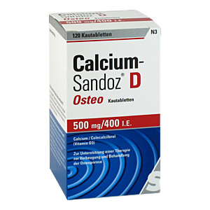 CALCIUM SANDOZ D Osteo 500 mg-400 I.E. Kautabletten