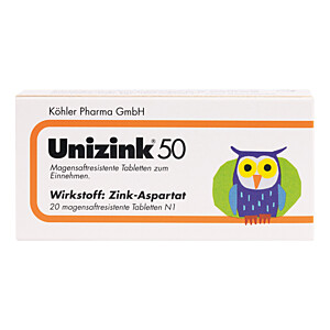 UNIZINK 50 magensaftresistente Tabletten