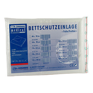 BETTSCHUTZEINLAGE Folie Frottee 120x200 cm