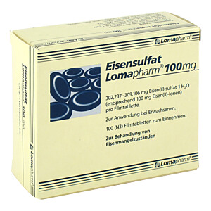 EISENSULFAT Lomapharm 100 mg Filmtabletten