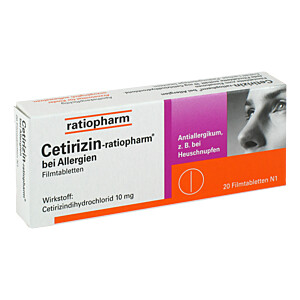 CETIRIZIN-ratiopharm bei Allergien 10 mg Filmtabletten