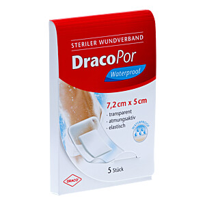 DRACOPOR waterproof Wundverband 5x7,2 cm steril