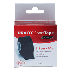 DRACO TAPEVERBAND 3,8 cmx10 m schwarz