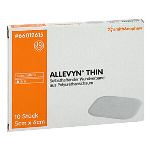 ALLEVYN Thin 5x6 cm dünne Wundauflage