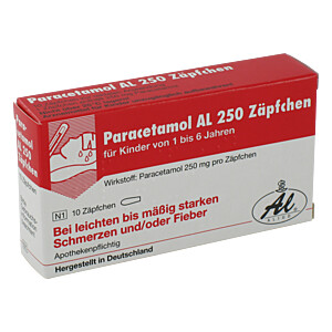 PARACETAMOL AL 250 Kleinkindersuppositorien