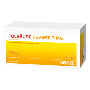 FOLSÄURE HEVERT 5 mg Ampullen