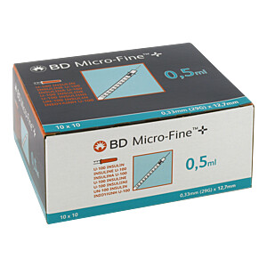 BD MICRO-FINE+ Insulinspr.0,5 ml U100 12,7 mm