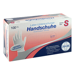 HANDSCHUHE Einmal Latex gepudert S