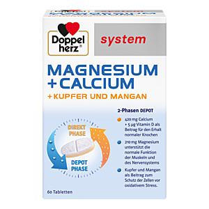 DOPPELHERZ Magnesium+Calc.+Kupfer+Mangan syst.Tab.