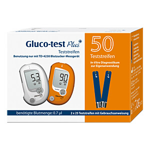 GLUCO TEST Plus Blutzuckerteststreifen