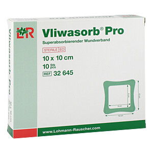 VLIWASORB Pro superabsorb.Komp.steril 10x10 cm