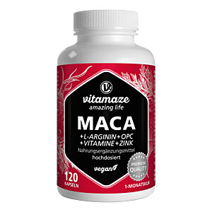 MACA 10:1 hochdosiert+L-Arginin+OPC+Vit.vegan Kapseln