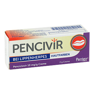 PENCIVIR bei Lippenherpes Creme hautfarben 1 proze