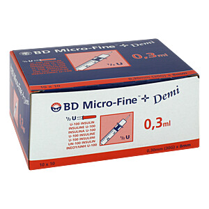 BD MICRO-FINE+ Insulinspr.0,3 ml U100 0,3x8 mm