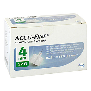 ACCU FINE sterile Nadeln f.Insulinpens 4 mm 32 G