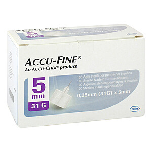 ACCU FINE sterile Nadeln f.Insulinpens 5 mm 31 G