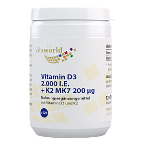 VITAMIN D3+K2 2.000 I.E.-200 -m63g Tabletten