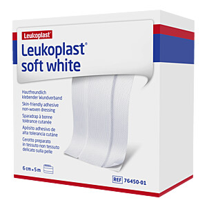 LEUKOPLAST soft white Pflaster 6 cm x5 m Rolle