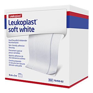 LEUKOPLAST soft white Pflaster 8 cmx5 m Rolle