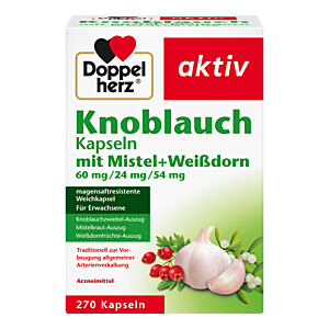 DOPPELHERZ Knobl.Kap.m.Mistel+Weißdorn 60-24-54 mg