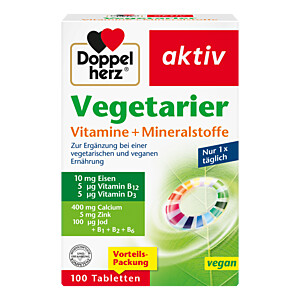 DOPPELHERZ Vegetarier Vitamine+Mineralstoffe aktiv